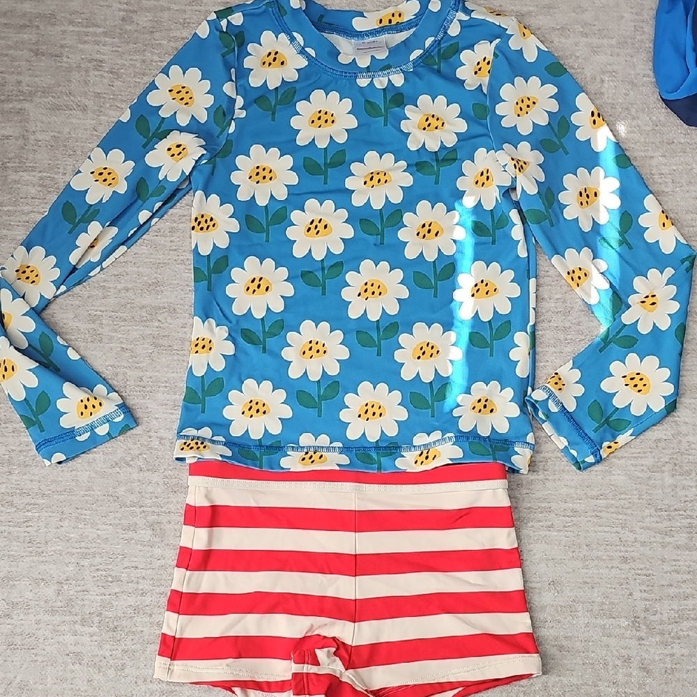 DEAL OF THE DAY - Hanna Andersson Blue Floral Top & Bottom
